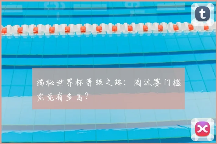 揭秘世界杯晋级之路：淘汰赛门槛究竟有多高？